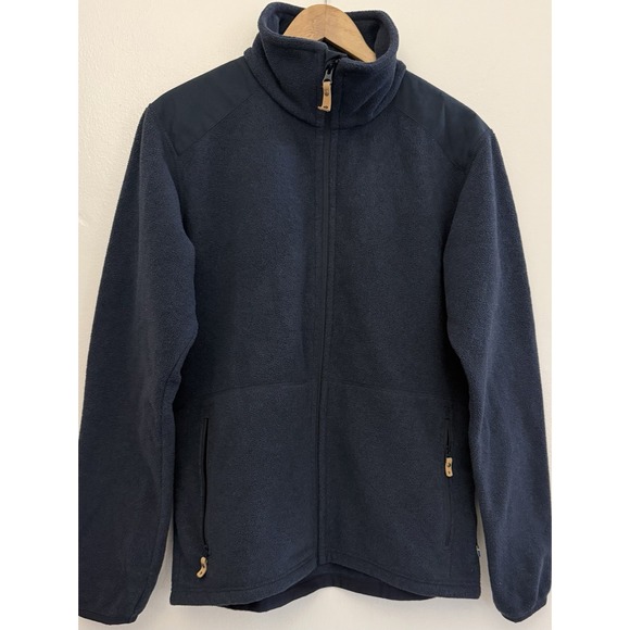 Fjallraven Sten Fleece Jacket Full-Zip Top Navy Men's M - Picture 2 of 5